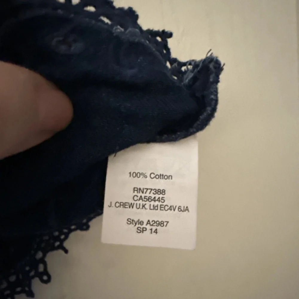 Madewell Navy Lace Hem Tank Top - Picture 7 of 7